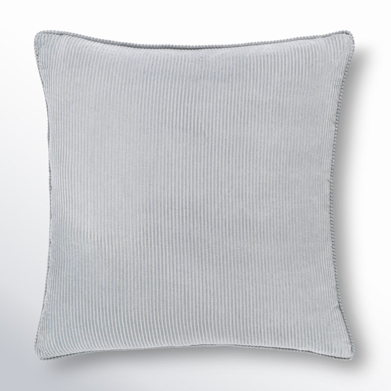 Saraphine Square Cotton Pillow Cover & Insert, Polyester/Polyfill, Light Gray, 20" x 20"