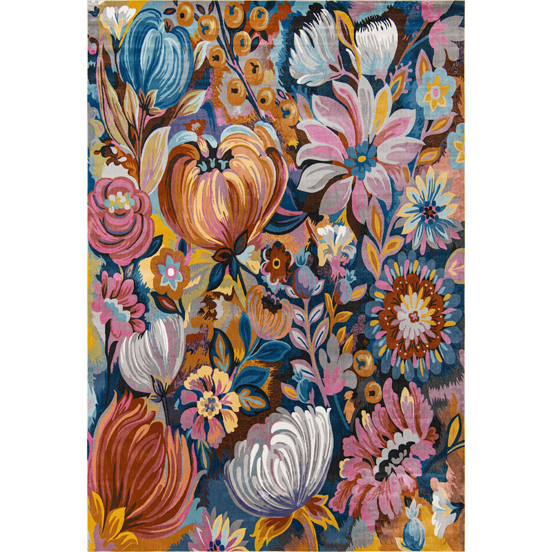 Floral Indoor Rug, Rectangle 10' x 14'