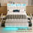 Dyane Upholstered Bed Full Bed Frame with Charging Station and LED Lights-319136829-288155675