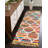 Abstract Handmade Cotton Area Rug in Multi Color - Red-69592718