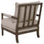Fauteuil d'appoint à dossier amovible beige et naturel