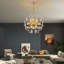 Lustre rond en cristal doré à double couche Hrithvik