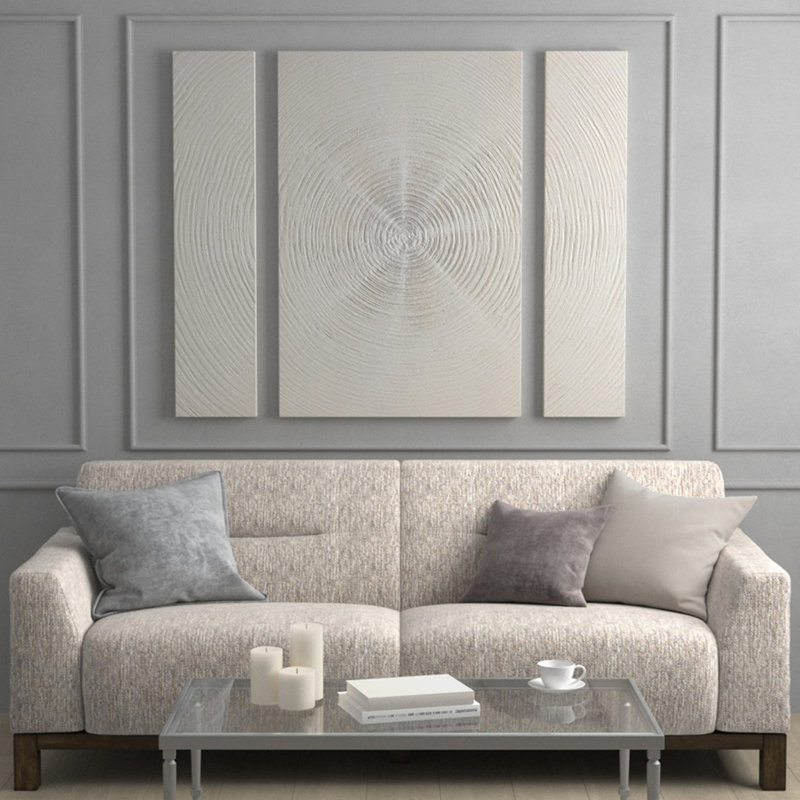 Toile embellie un triplet abstrait: Symphonie abstraite