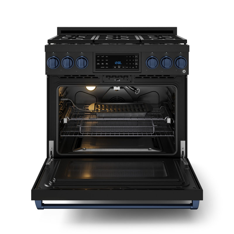 Cuisinière professionnelle au propane liquide de 36 pouces avec panneau tactile inclinable Gordon Ramsay de THOR Kitchen