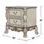 Table de chevet 2 tiroirs Poplar Wood