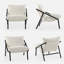 Lizetta Modern Sling Accent Chair with Plush Foam Cushioning and Steel Frame-199383090