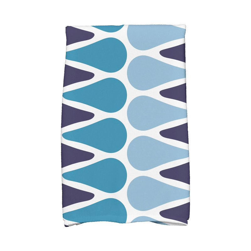Abbie Hand Towel, Navy/Light Blue/Aqua