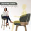 Tabouret de bar pivotant rembourré de 76 cm (30 po) avec cadre en bois-406911166-417237451