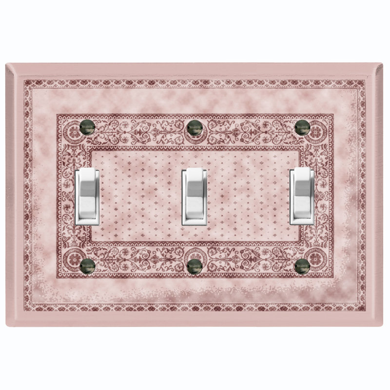 Plaque murale à 3 bandes Elegant, Rose