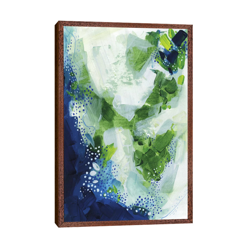 Interlude: Nature Abstract - Painting on Canvas, Classic Brown Wood Floater Framed, 66.04cm H x 45.72cm W x 3.81cm D