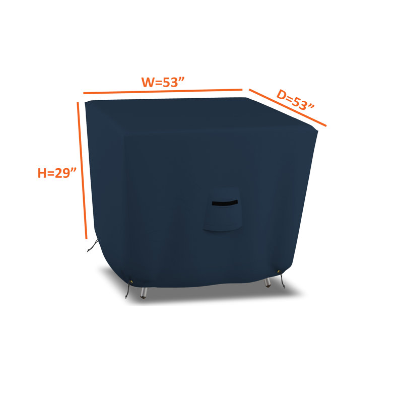 HeavyDuty Outdoor Waterproof Square Table Cover,Patio UVResistant all Weather Protection Table Cover, 29" H x 53" W x 53" D