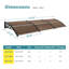 Auvent de jardin pour porte patio ou fenêtre en polycarbonate-678195471-678195459