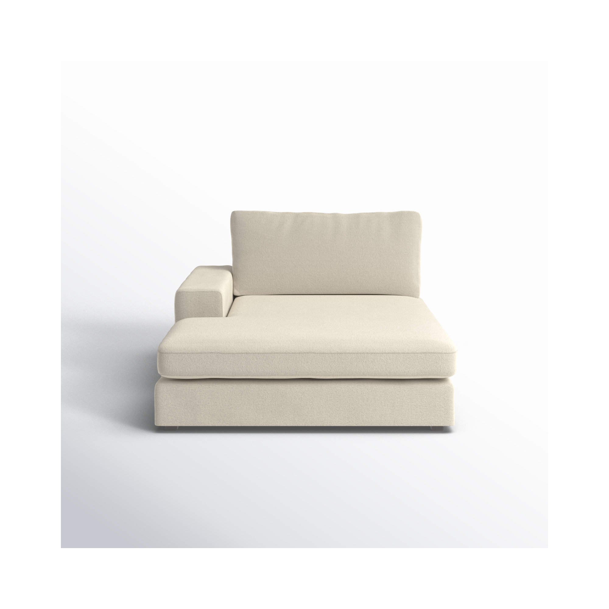 Ojai Upholstered Chaise Lounge, Beige, Left Hand Facing