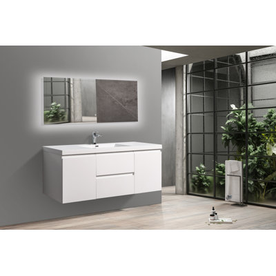 59'' Single Bathroom Vanity with Plastic Top