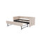 Lit de jour simple rembourré avec lit gigogne, port USB, poches latérales, dossier à profil en V moderne, aucun sommier nécessaire, pour chambre à coucher, chambre d'amis-805675788