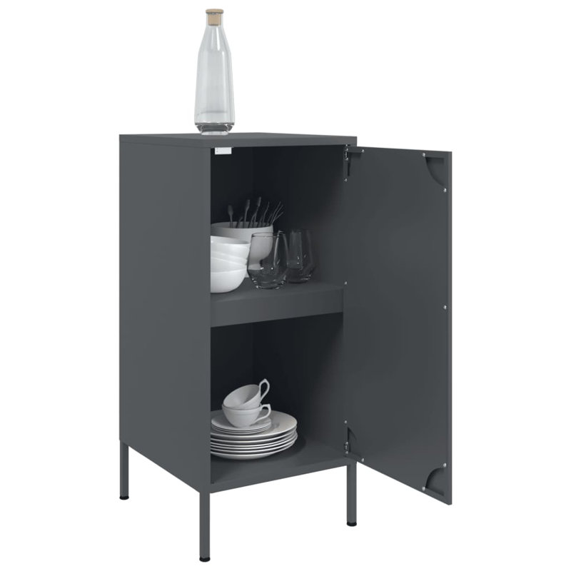 Ambreal Steel Accent Cabinet, Anthracite