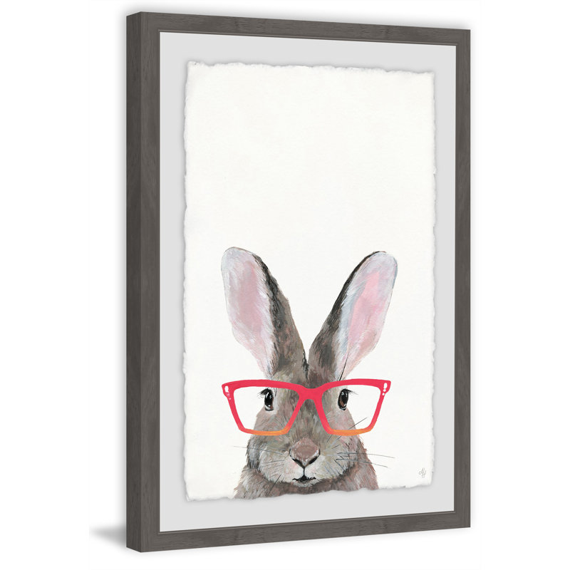 Trion «Hippie Bunny», reproduction encadrée, H 18 po x l 12 po x P 1,5 po