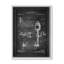 «Boat Motor 1 Blueprint - Black», cadre flottant, impression sur toile-46818596-46818599