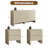 3-piece Bedroom Set, 6 Drawer Dresser & Nightstand Set Of 2-502296340