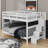 Full-Over-Full Bunk Bed With Guard Rail And Storage-184605770