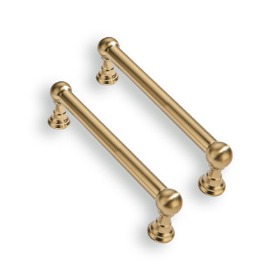 4 Inch 10 Pack Solid Kitchen Cabinet Handles Brushed Gold Heavy Duty Cabinet Pulls Satin Brass Drawer Pulls Cabinet Hardware Kitchen Handles For Cabinets Cupboard Handles