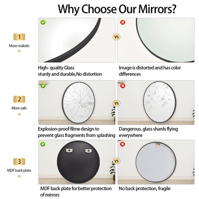 Mercer41 Gehard Metal Round Mirror & Reviews | Wayfair