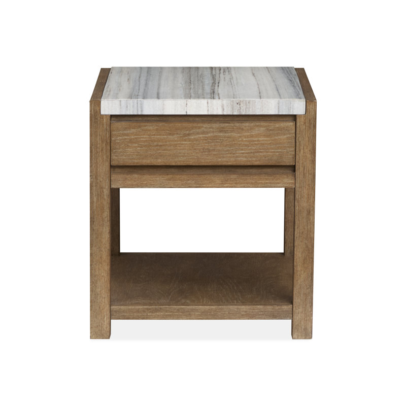 Wilmot Rectangular End Table, Brown