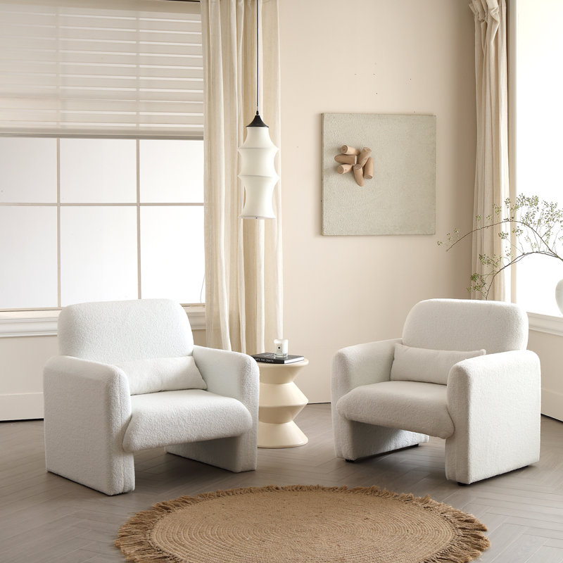 Canapé simple rembourré Minimalist Comfy, Ivoire ivoire