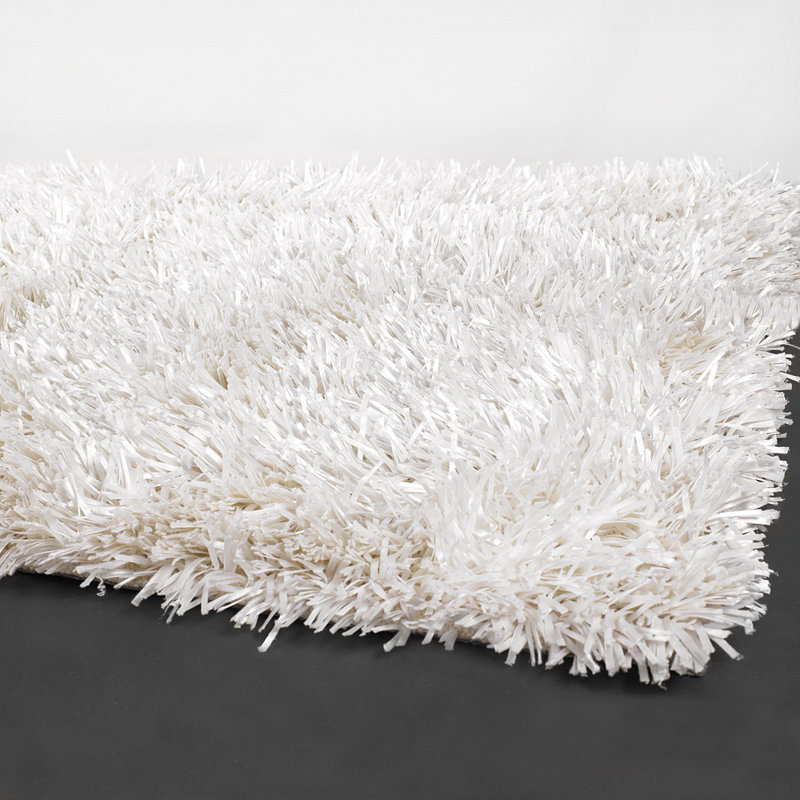 Tapis d'intérieur en polyester à poils longs fabriqué à la main Arden, Rectangle 5 pi x 7 pi 6 po