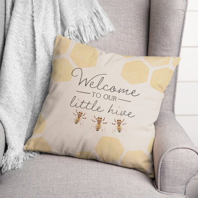  Coussin Welcome to our hive