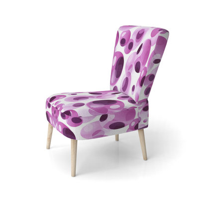 Artistic Whimsy Polka Dots Pattern - Upholstered Modern Side Chair, Polka Dots Accent Chair