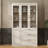 79.9" H 3-Drawer China Cabinet With Glass Doors