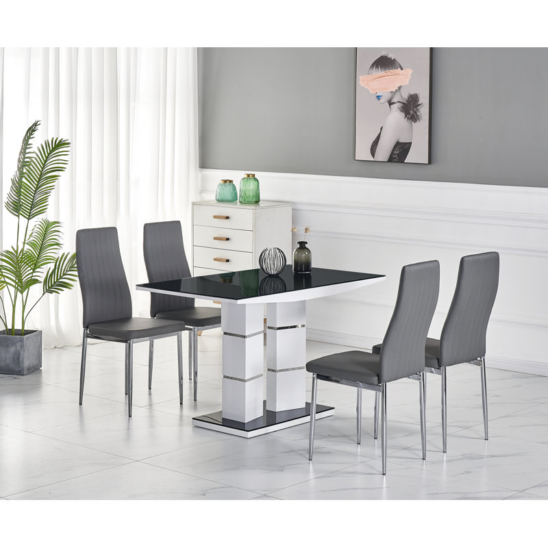 Shellman 4 - Person Dining Set, Grey