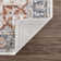 Brookdene Oriental Machine Washable Orange/Gray Area Rug