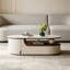 Table basse ovale en pierre