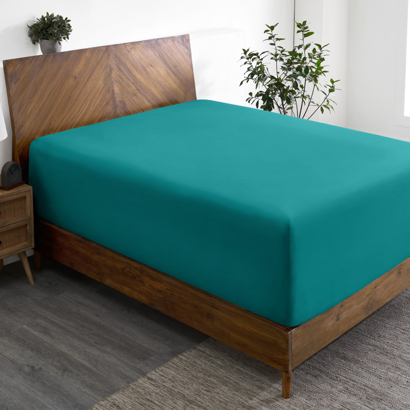 Extra Deep Microfiber Fitted Sheet, King Fitted Sheet, Emerald