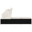 Chaise longue d'extérieur pliable standard en rotin PE crème et soleil-597594138
