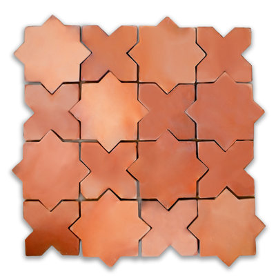 Cross & Star Pattern Terra Cotta Wall & Floor Tile