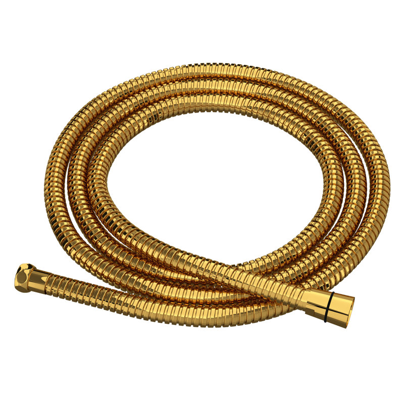 59" Metal Shower Hose, Unlacquered Brass