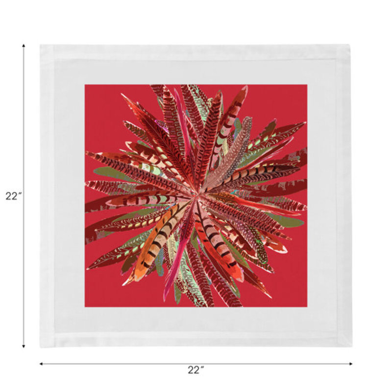 Cotton Blend Square Napkins, Red