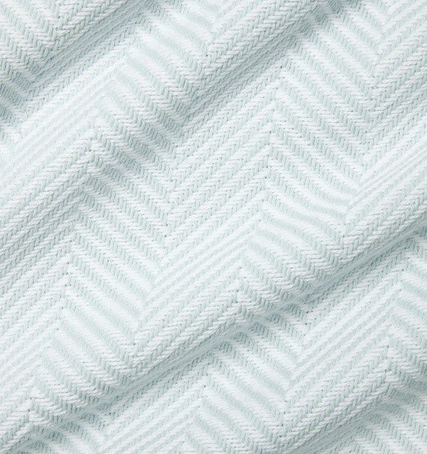 Camilo Blanket, White/Aquamarine, Full/Queen