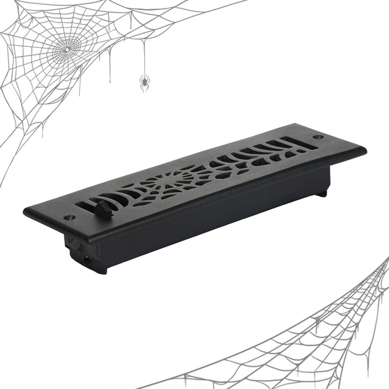 Évent Spooky Gothic, Mur avec trous de vis, Blanc thermolaqué, 3-1/2" x 11-3/4"