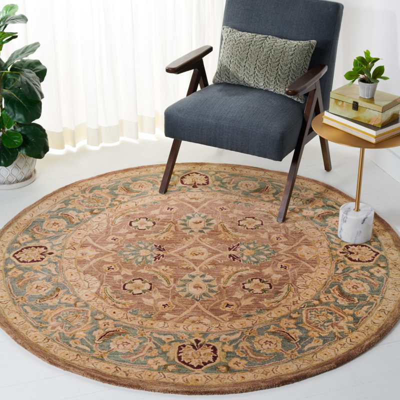 Tingley Hand Tufted Wool Oriental Rug, Round 8'