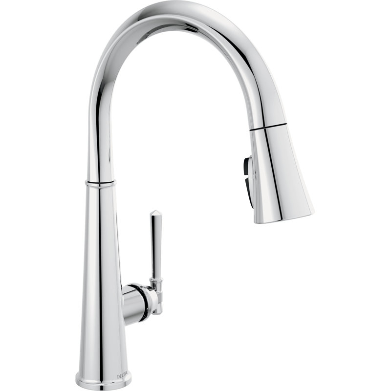 Emmeline Pull Down Single Handle Kitchen Faucet, Lumicoat Chrome