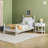 2-Piece Traditional Vivienne  Bed With Walker Edison Easy Assembly 1-Drawer Nightstand-111301222-111301225