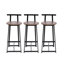 De 3, hauteur de comptoir. Siège noyer brun et structure en métal noir. Support de dos ergonomique. Fabrication, capacité de charge de 220 lb. Look moderne pour les entreprises à domicile. Tabouret 3