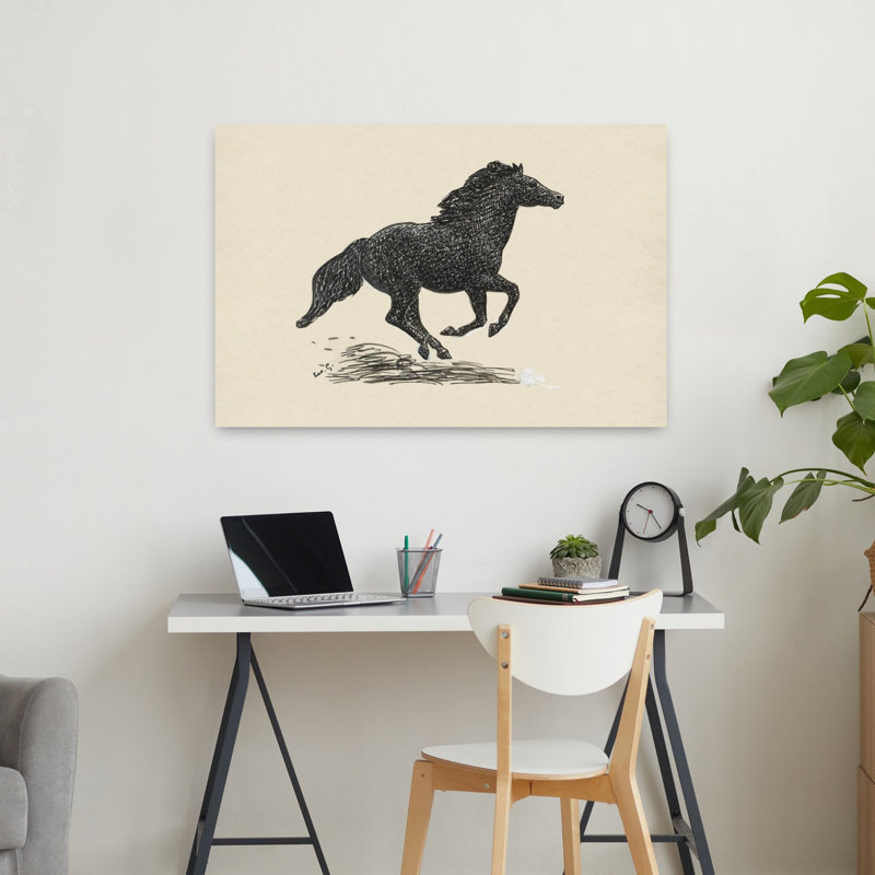 Art contemporain Art cheval contemporain, H 24 po x l 36 po