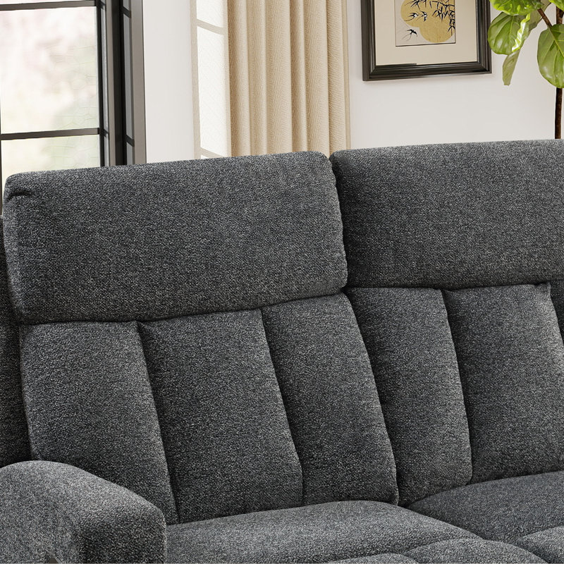 Causeuse inclinable manuelle avec porte-gobelets et rangement pour poches 56,7 po Brost, H 39,37 po x l 56,69 po x P 36,22 po