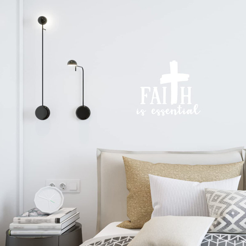 Text & Numbers Non-Wall Damaging Wall Decal, 13" H x 16" W, White