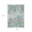 Tapis extérieur lavable abstrait bleu ciel et ivoire 10 pi x 14 pi